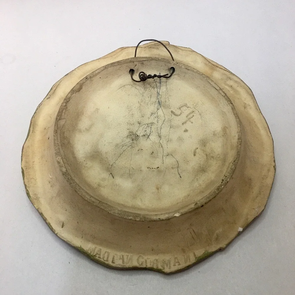 Vintage German Mountain Village 3D Plaster Wall Plate 6
